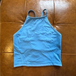 Wunder train high neck cross back tank top